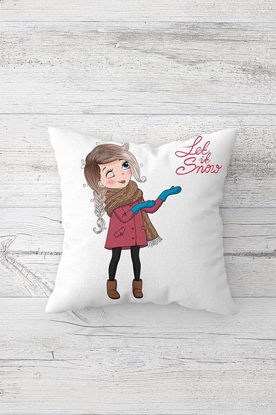 linazaitun One Side Printed Hidden Zipper Decorative Pillowcase Throw Pillow Case Seat Pillowcase