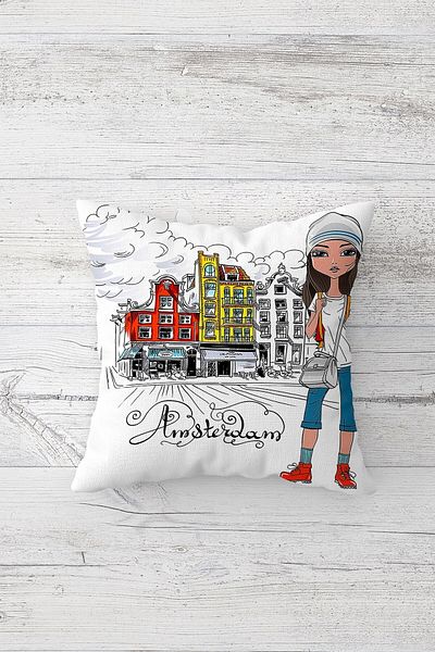 linazaitun One Side Printed Hidden Zipper Decorative Pillowcase Throw Pillow Case Seat Pillowcase