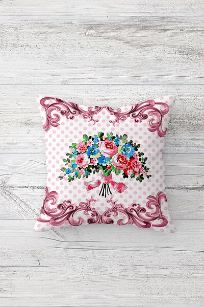 linazaitun One Side Printed Hidden Zipper Decorative Pillowcase Throw Pillow Case Seat Pillowcase