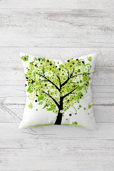 linazaitun One Side Printed Hidden Zipper Decorative Pillowcase Throw Pillow Case Seat Pillowcase