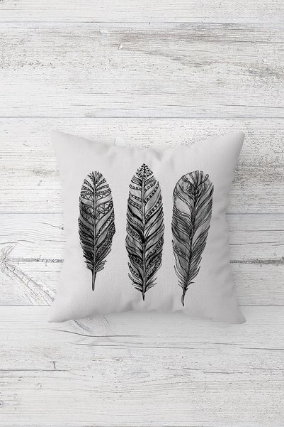 linazaitun One Side Printed Hidden Zipper Decorative Pillowcase Throw Pillow ...