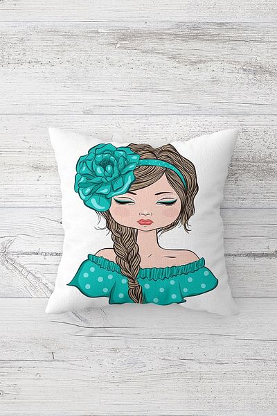 linazaitun One Side Printed Hidden Zipper Decorative Pillowcase Throw Pillow Case Seat Pillowcase