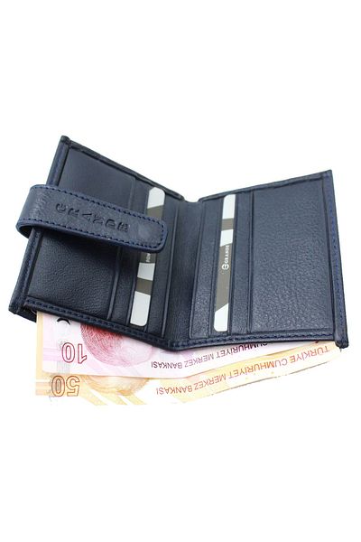 Grande Deri Grande 718 100% Γνήσιο Δερμάτινο Θήκη Κάρτας Navy Blue