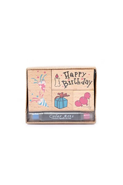 hobi market art Ahşap Stampa Mühür Baskı Seti Model:1