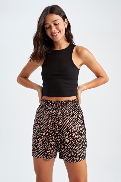 DeFacto Viskózové šortky Relax Fit Regular Waist W3145az22sm