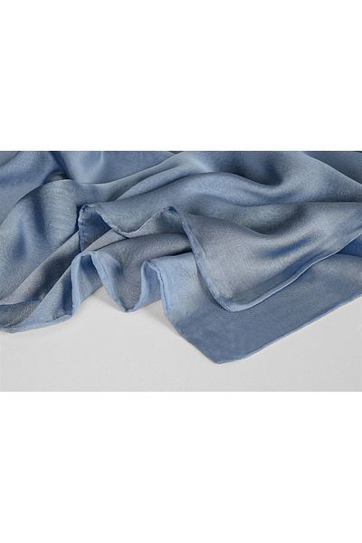 ARMANDA Double Layer Janjan Shawl - Denim Blue