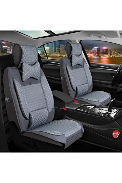 FKGROUP رينو كليو 2 Hb غطاء مقعد سيارة جلد فاخر طقم أمامي/خلفي مدخن