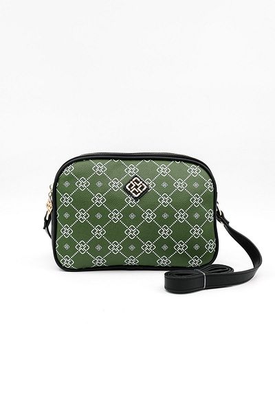 LAMBERTİ 7160 Lr Double Zipper Crossbody Bag