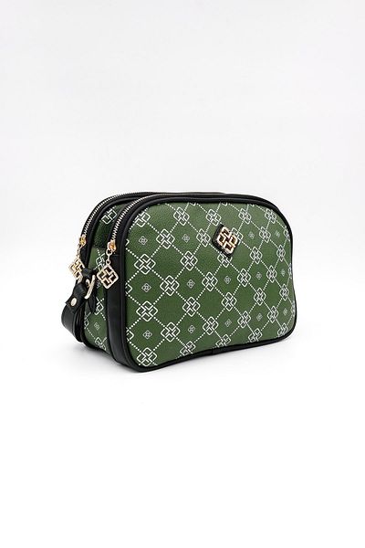 LAMBERTİ 7160 Lr Double Zipper Crossbody Bag