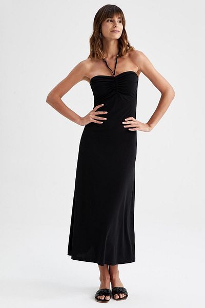 DeFacto Maxi Φόρεμα A-Line Strapless Bodycon