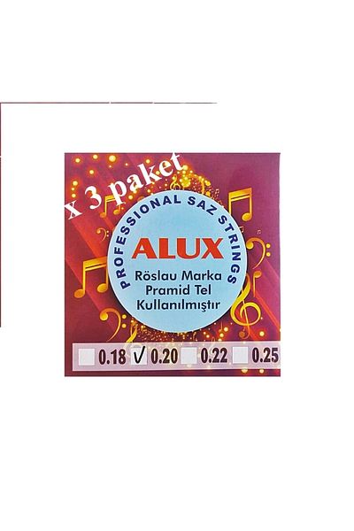 Alux مجموعة مقابض طويلة عالية الجودة من Röslau Pyramid - سلك خشبي (0.20) × 3 عبوات