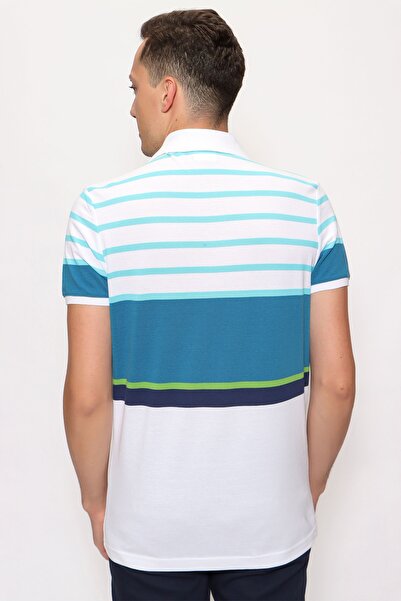 U.S. Polo Assn. Η.Π.Α. Polo Assn. - Ανδρικό μπλουζάκι με λαιμόκοψη σε χρώμα βενζίνης