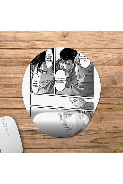 Pixxa نموذج لوحة ماوس دعم المعصم Attack On Titan Manga - 1 بيضاوي