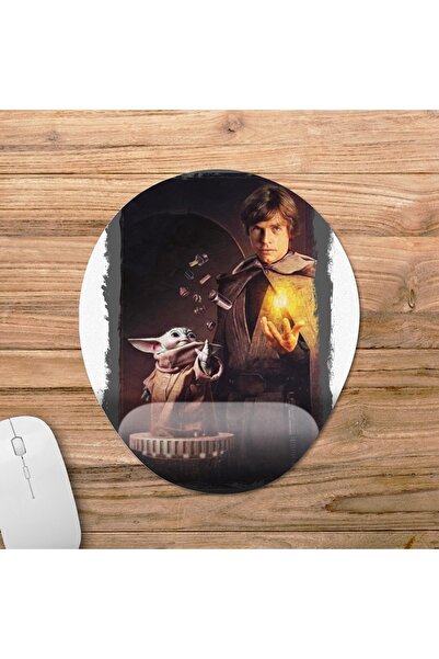 Pixxa Model podloge za miša sa podrškom za zglob Baby Yoda i Luke Skywalker -...