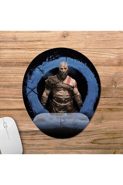 Pixxa نموذج لوحة ماوس يدعم المعصم من God of War Ragnarök - 1 بيضاوي
