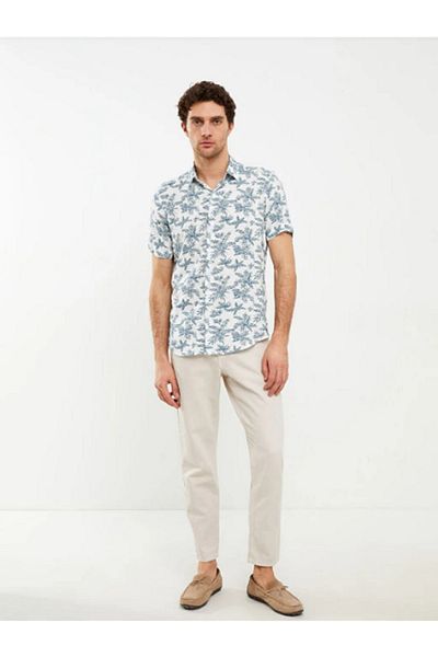 LC Waikiki Patterned Regular Fit Men's Shirt - Short Sleeve