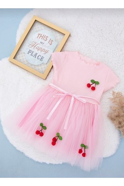 Masaliko Φόρεμα για κορίτσια Princess Fluffy Stretchy Cherry Tutu