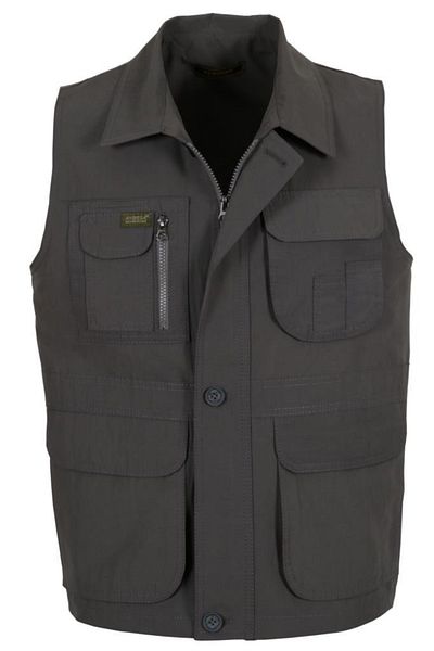 Modarar Men's Linen Vest Regular Cut Collar Rar00879 Hunting Vest
