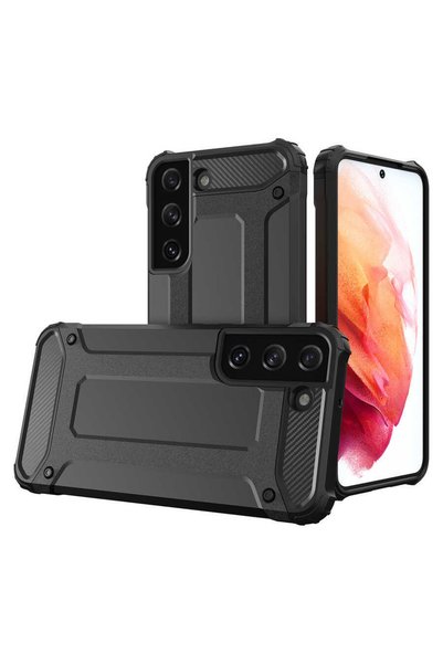 noktaks Samsung Galaxy S22 Case Double Layer Tank Color Silicone Cover