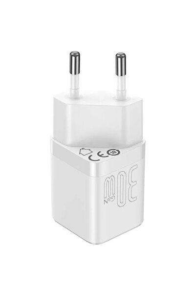 Baseus Gan3 30w Pd3.0, Qc4+ Pps Ultra Hızlı Type-c Hızlı Şarj Adaptörü Beyaz