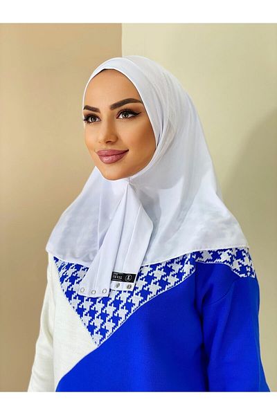 erasra class Snap Fastener Ready Shawl Hijap Ecru Color