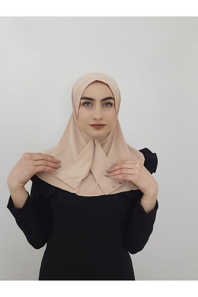 erasra class Snap Fastener Ready Scarf Shawl Hijap Χρώμα δέρματος