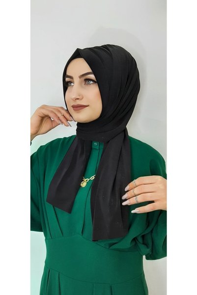 erasra class Gathered Ready Shawl Black Color
