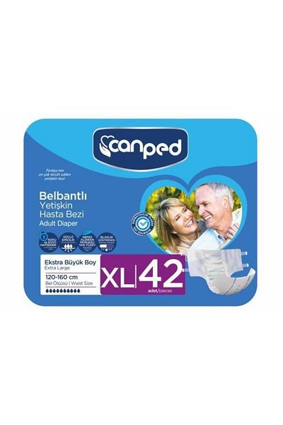 Canped Waistbanded Patient Diapers Large (xl) 42 Pieces (6 Packs of 7)