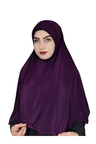 erasra class Μονοκόμματο Πρακτικό Μεγάλο Φουλάρι Hijab Plum Χρώμα Προσευχής