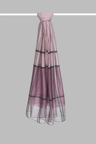 ARMANDA 30% Μεταξωτό Διπλό Χρώμα Καρό Σάλι - Dusty Rose
