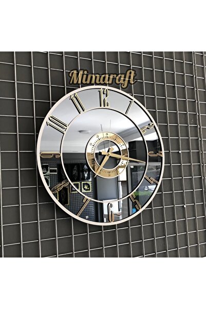 Mimaraft Gerçek Aynalı Duvar Saati (pleksi Değildir !)40 Cm