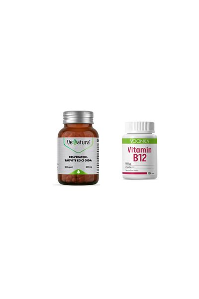 VeNatura Resveratrol 250 Mg 30 Capsules + B12 102 Tablets
