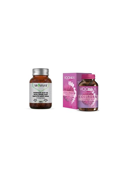 VeNatura Coenzyme Q10, Alpha Lipoic Acid 60 Capsules + Collagen Hyaluronic Acid 32 Tablets