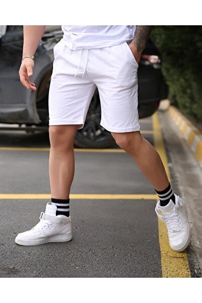 Beybun boutique Λευκή ανδρική βερμούδα