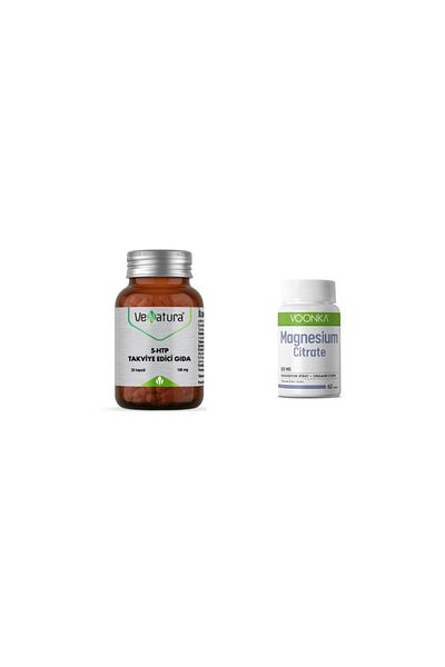 VeNatura 5-HTP 100 Mg 30 Capsules + Magnesium 200 Mg 62 Tablets