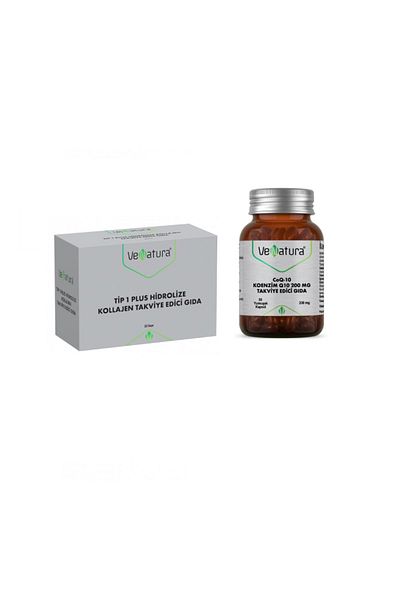 VeNatura Type Plus Hydrolyzed Collagen - 30 Sachets and Coenzyme Q10 200 Mg 30 Capsules