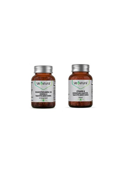 VeNatura Phosfotideylserine and Omega 3 30 Capsules + B Complex 30 Capsules