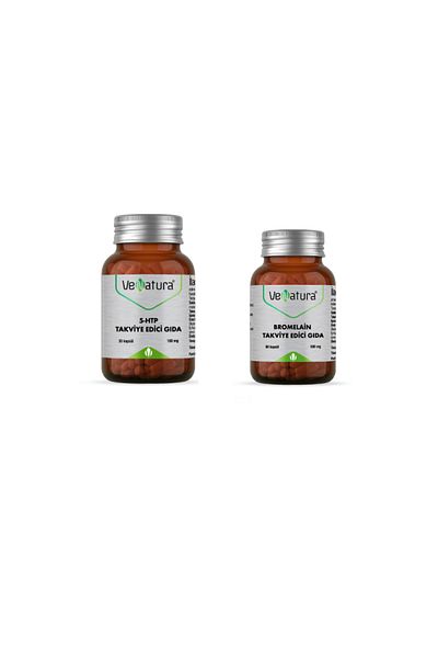 VeNatura 5-htp 100 Mg 30 Capsules + Bromelain 60 Capsules