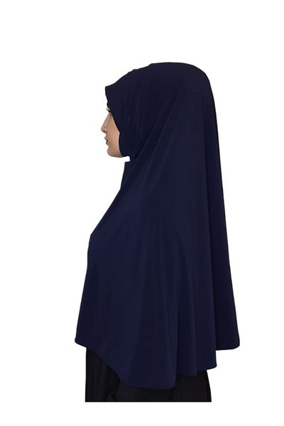 erasra class Takmatikk Practical Ready Big Scarf Hijab Κατάλληλο για Hajj- Umrah-prayer Dur Navy Blue