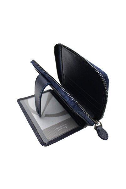 Grande Deri Grande 739 %100 натуральна шкіра, чоловічий гаманець на блискавці, синій