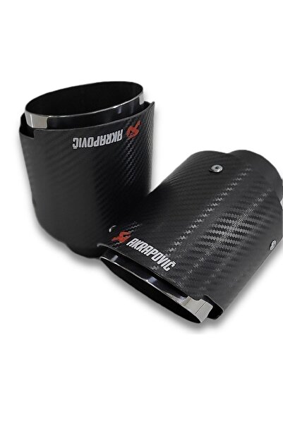 Akrapovic Akrapoviç Tekli Siyah Egzoz Ucu 100mm Egzoz Uç 100lük Sağ Sol Çıkış Karbon Görünümlü Egzoz Başlığı
