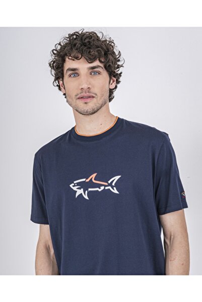 PAUL&SHARK Ανδρικό πλεκτό μπλουζάκι C.w. Βαμβάκι