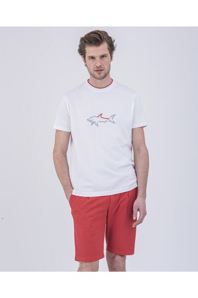 PAUL&SHARK Ανδρικό πλεκτό μπλουζάκι C.w. Βαμβάκι