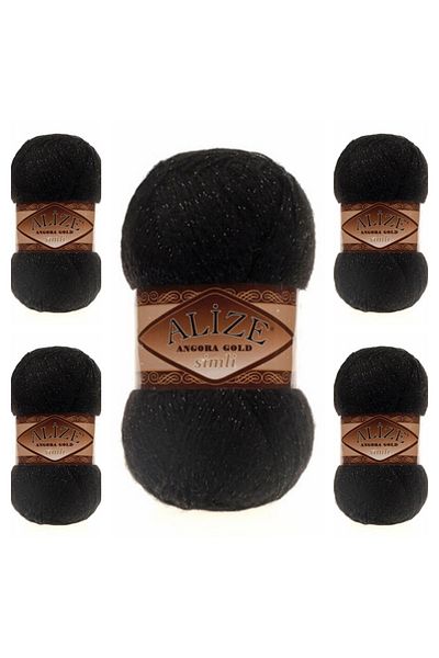 Alize Ayzen Home Angora Gold Glitter Πακέτο 5 τεμαχίων