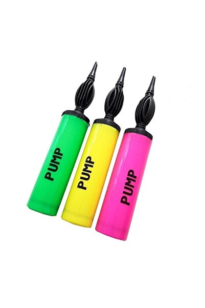 DÜVENCİ TİCARET 1. Sınıf Büyük Boy Çift Taraflı Renkli Balon Şişirme Pompası