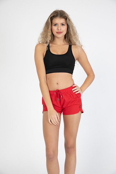 Miami Beach Women's Red Quick Dry Swimsuit Swim Shorts