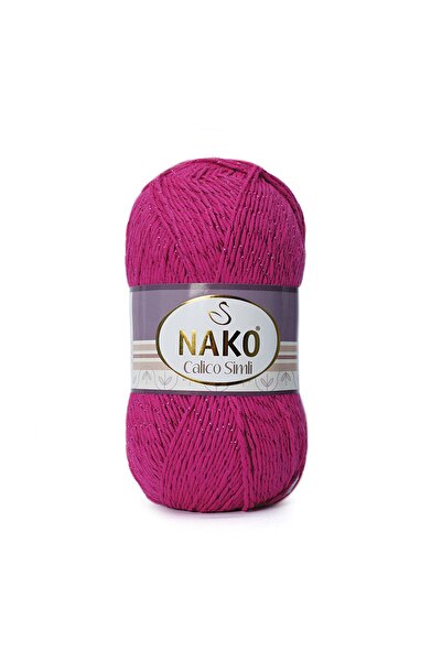 NAKO Pembe Calıco Sımlı  Örgü İpi  04569