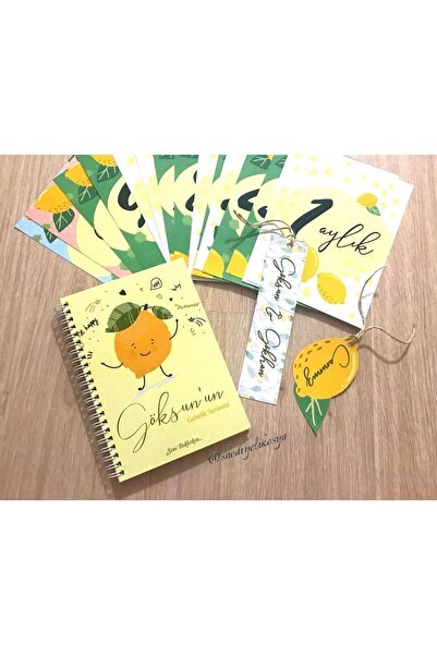 sandal hediyelik Hamilelik Ve Anne Bebek Günlüğü / Bebek Anı Defteri / Anı Ka...