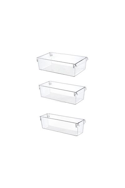 ELAVUS Set of 9 New Clear Refrigerator & Cabinet Organizer with Cover