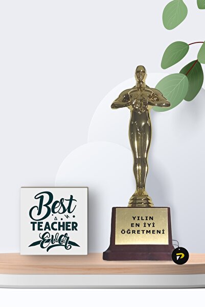 Postermanya Yılın En Iyi Öğretmeni Oscar Ödülü Ve Çerçevesi (ÖĞRETMENE HEDİYE...